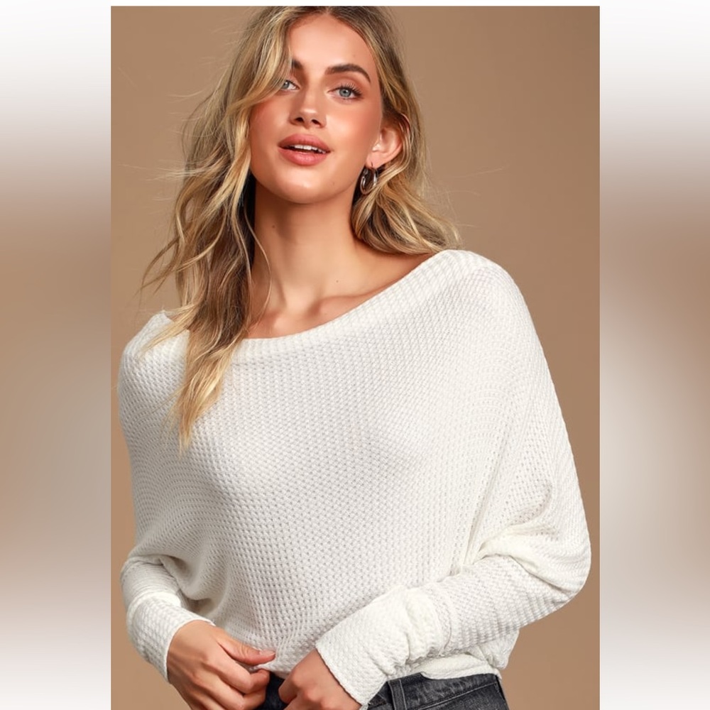 Very Cool White Thermal Long Sleeve Top
